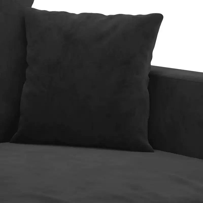 Fauteuil canapé noir 23,6 velours