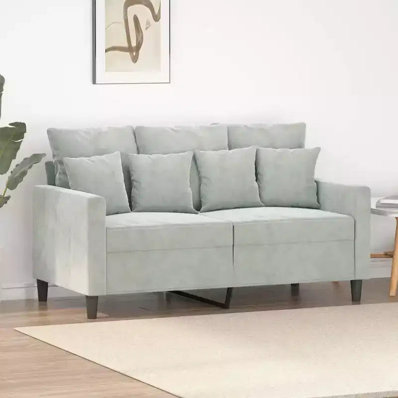 Canapé 2 places Gris clair 47,2 Velours