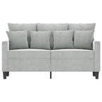 Canapé 2 places Gris clair 47,2 Velours