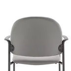 Chaise de réception latérale empilable en acier avec accoudoirs, modèle Confort