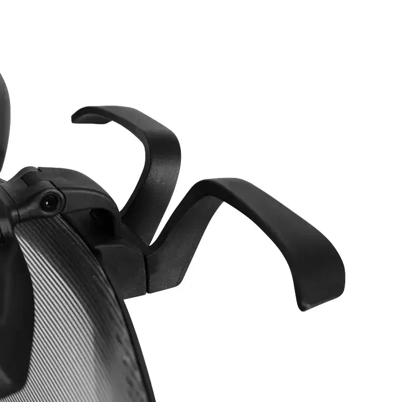Chaise de bureau ergonomique en maille avec mécanisme synchrone, appui-tête réglable par pivotement, support lombaire, porte-manteau et accoudoirs réglables