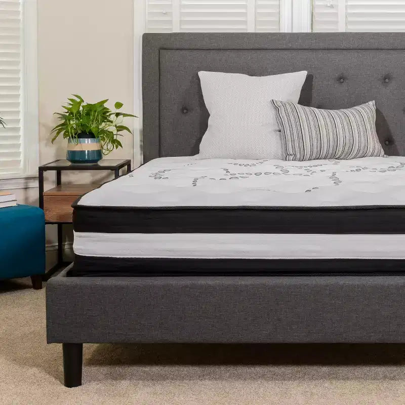 Matelas en mousse et ressorts ensachés de 30 cm, Matelas en boîte
