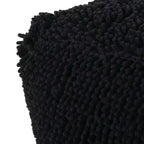 Pouf cube en chenille microfibre moderne