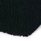 Pouf cube en chenille microfibre moderne