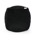 Pouf cube en chenille microfibre moderne